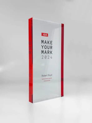 Acrylic Block with Colour Trim