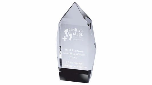 Clear Crystal Award with Black Base 190mm