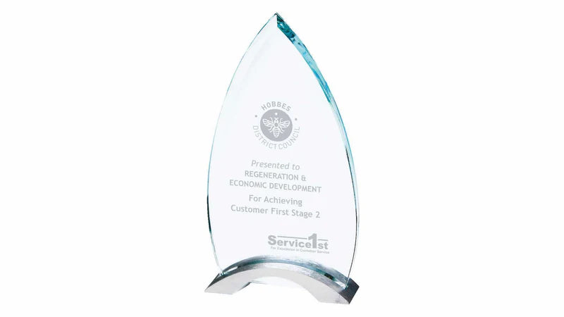 Glass Spearhead on Metal Base 230mm