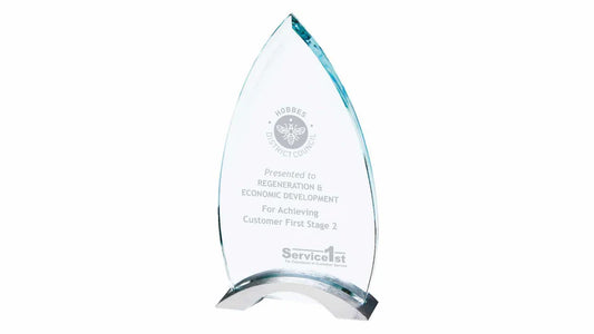 Glass Spearhead on Metal Base 230mm