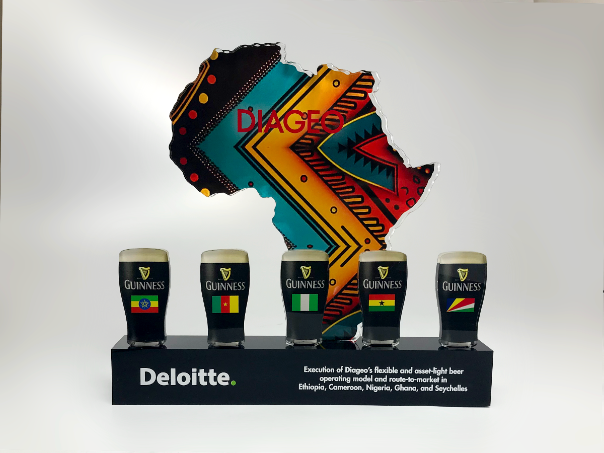 acrylic award for Guinness