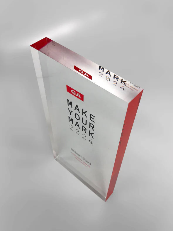 Acrylic Block with Colour Trim