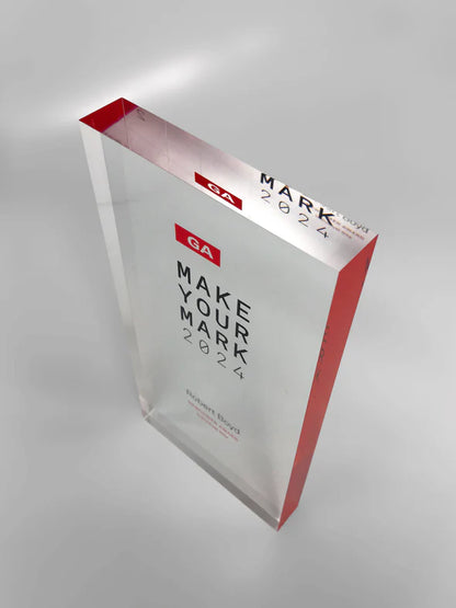 Acrylic Block with Colour Trim