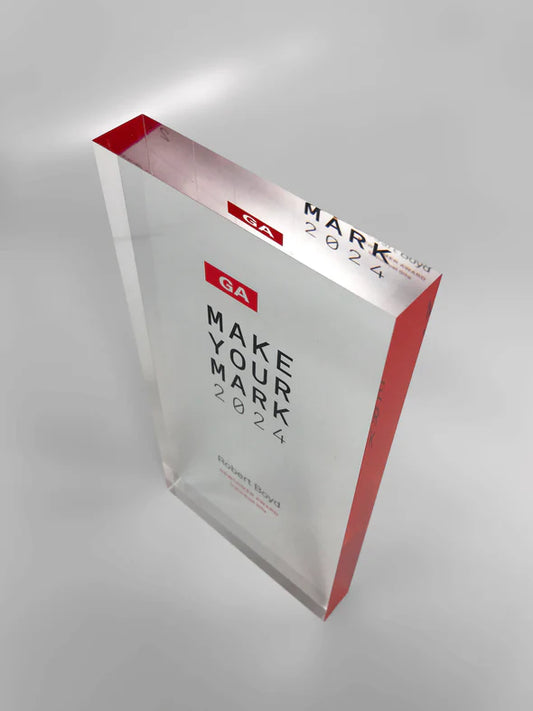 Acrylic Block with Colour Trim