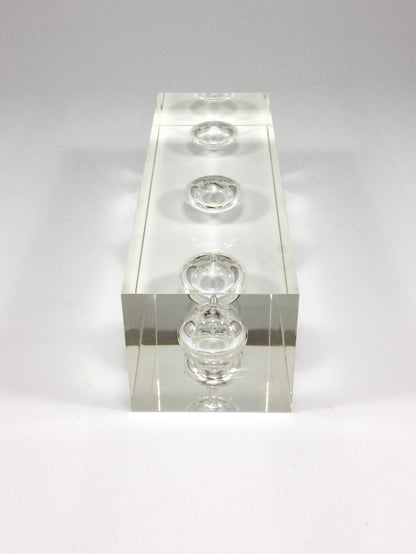 Triple Clear Oil Acrylic Block