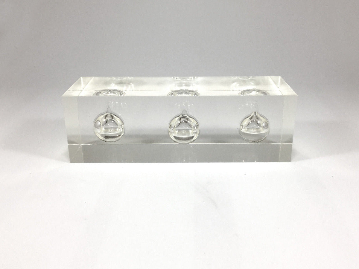 Triple Clear Oil Acrylic Block