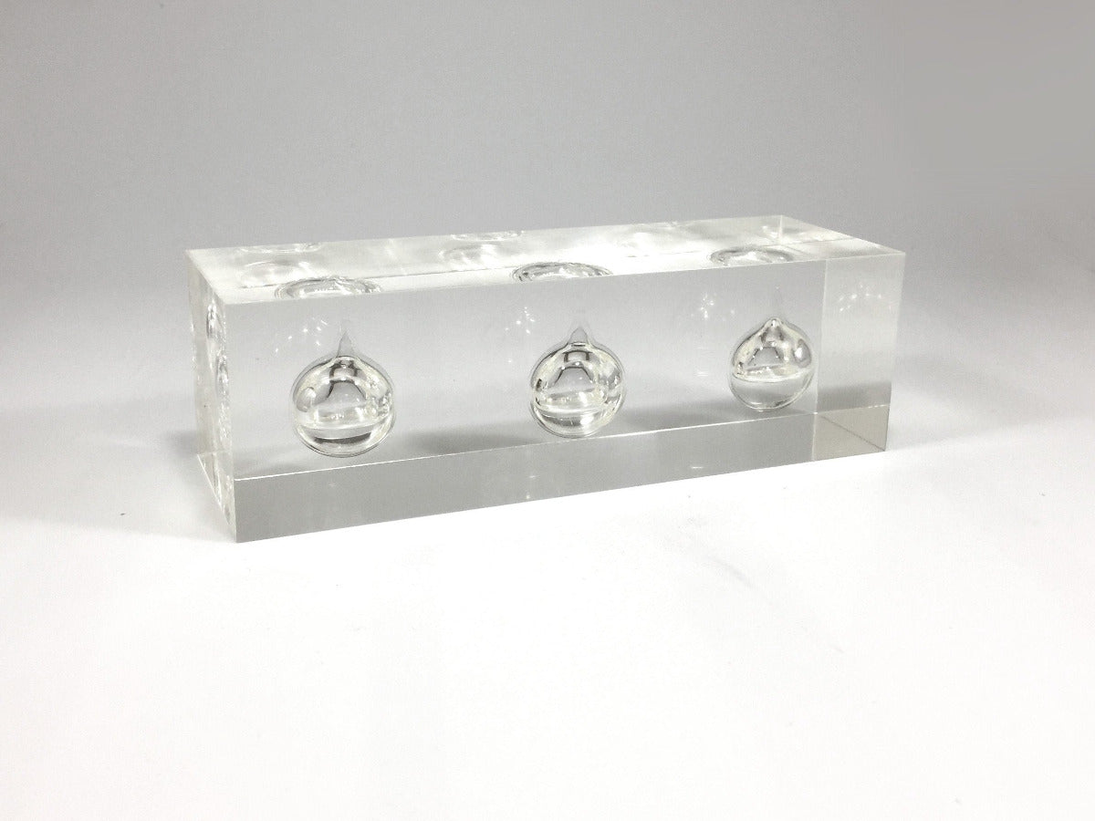 Triple Clear Oil Acrylic Block