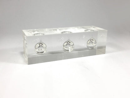 Triple Clear Oil Acrylic Block