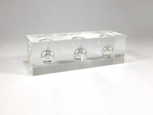 Triple Clear Oil Acrylic Block