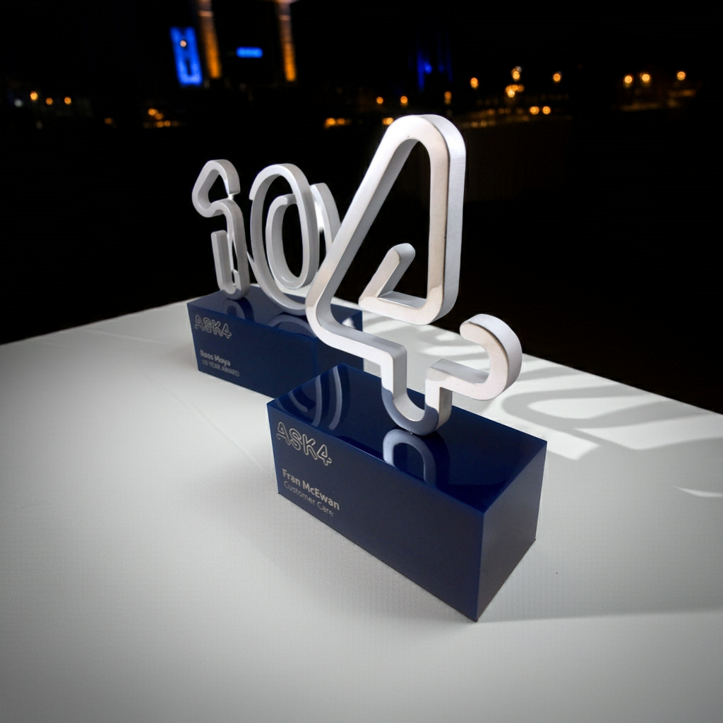 10 & 4 Aluminium and Acrylic Awards