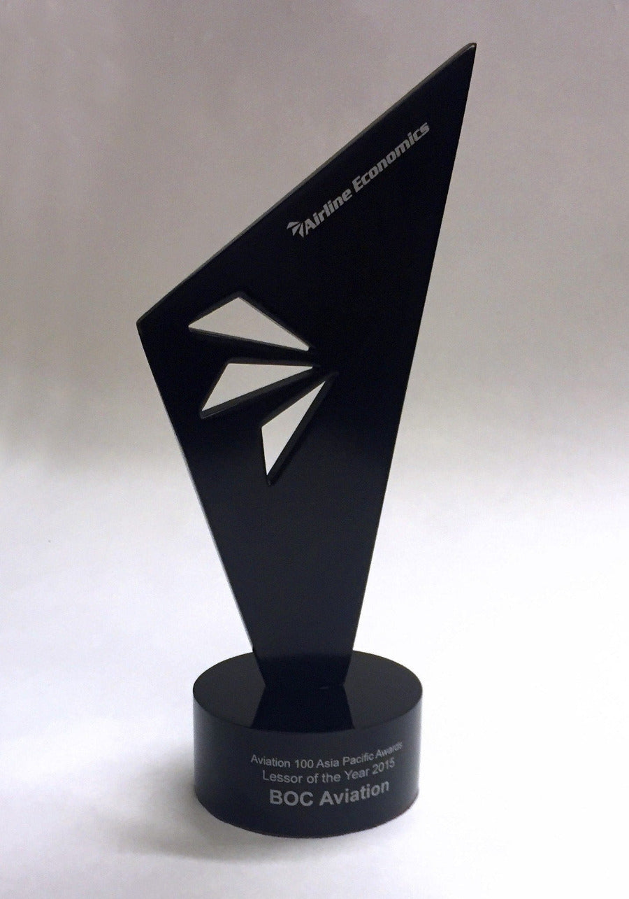 Anodised metal award