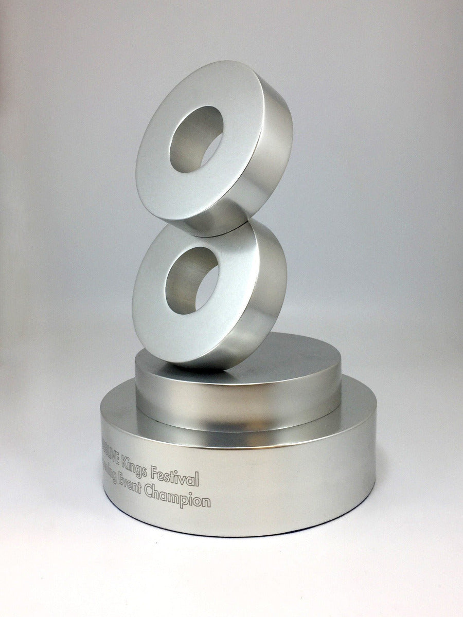Silver and gold aluminium award