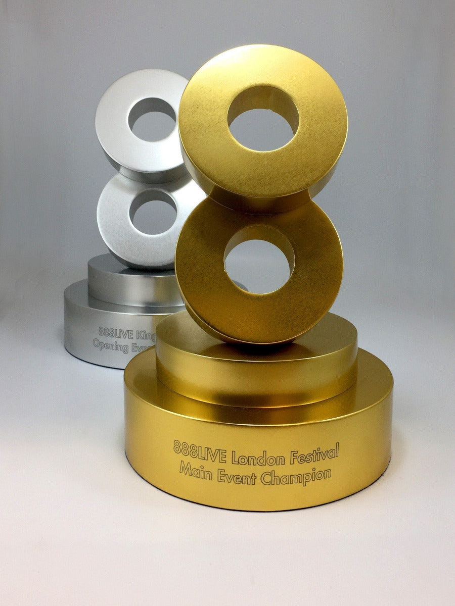 Silver and gold aluminium award
