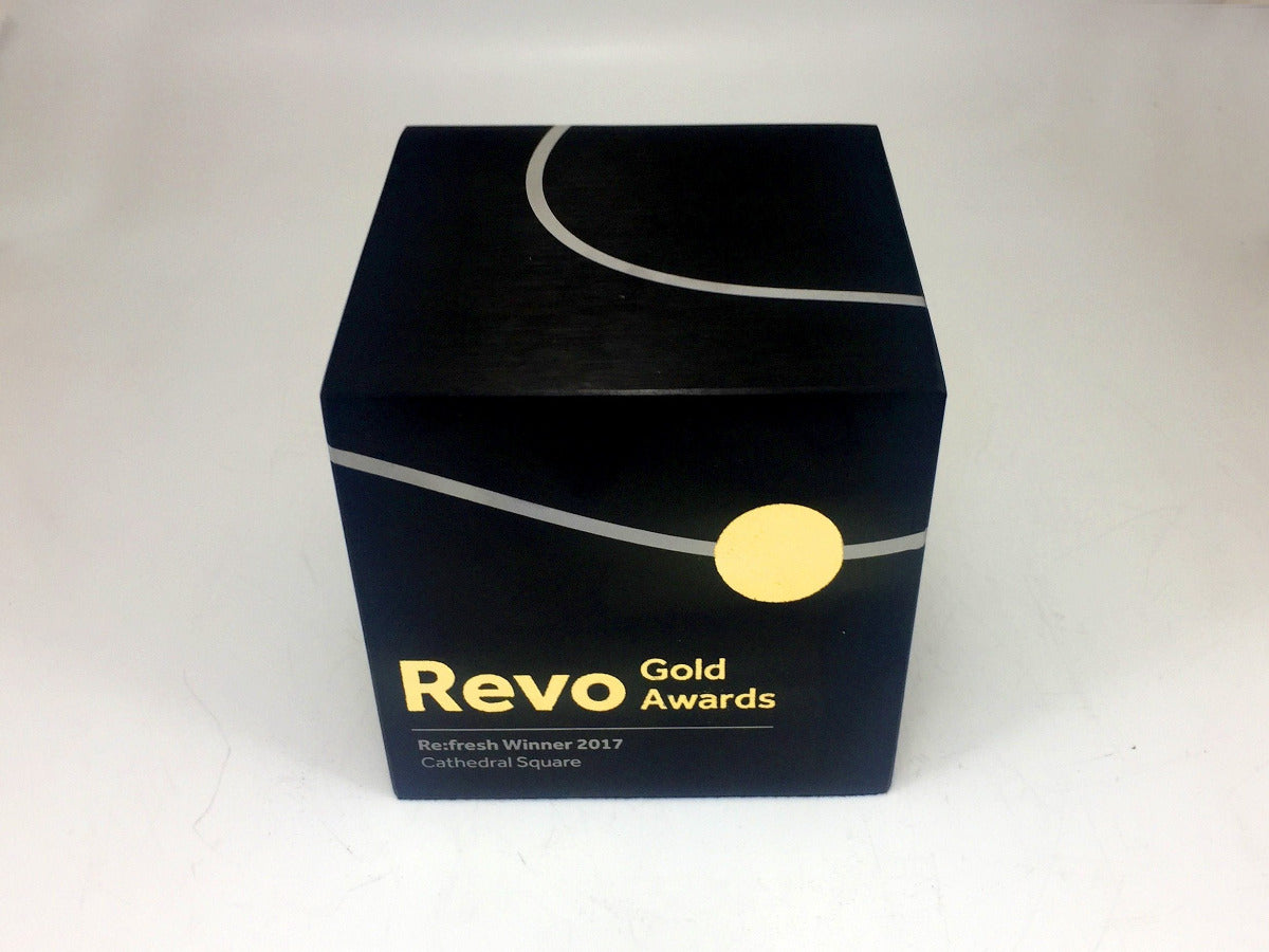 Black and Gold Aluminium Cube Awards