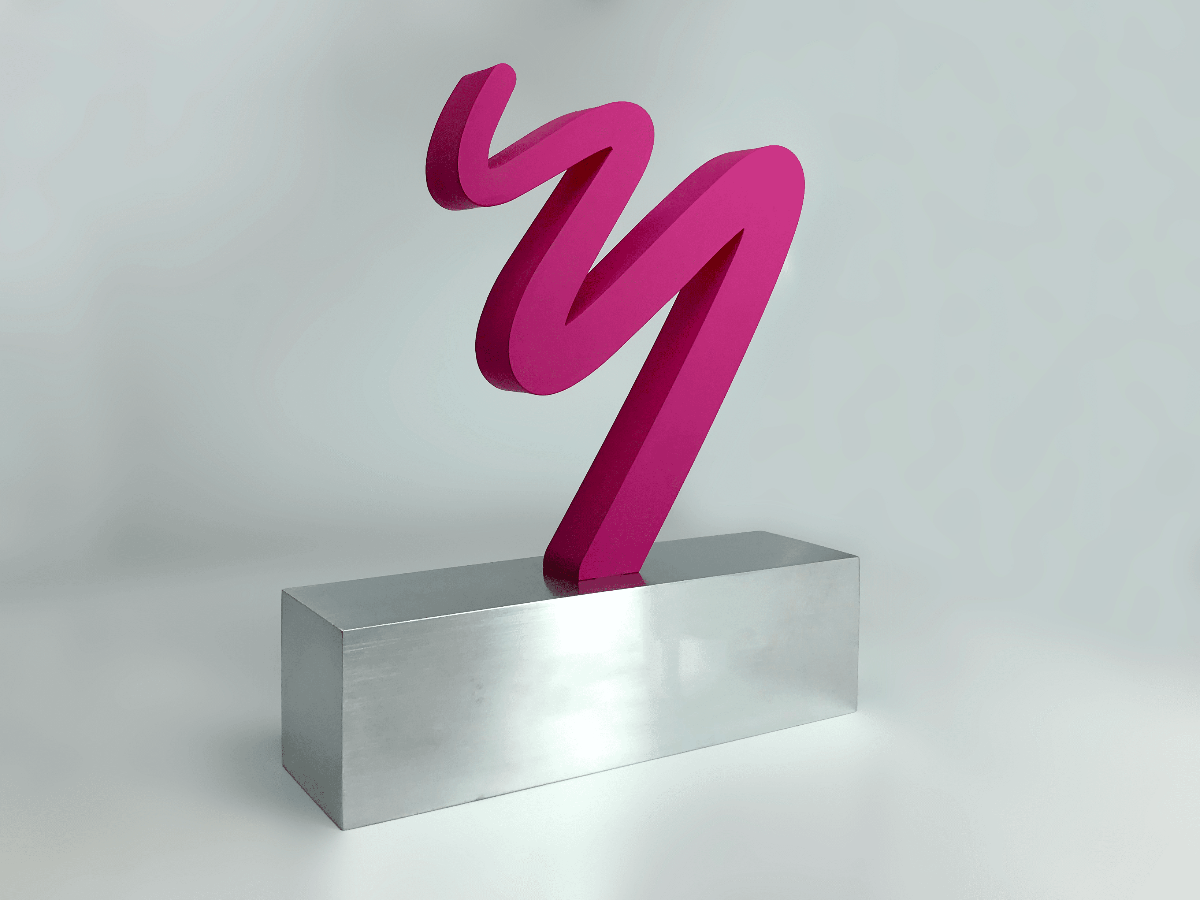 Acrylic Squiggle Award Bespoke Acrylic Award
